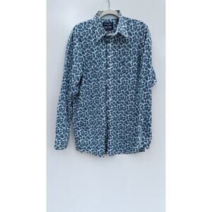Wrangler George Strait Collection Shirt XL Teal Paisley Western Button Front